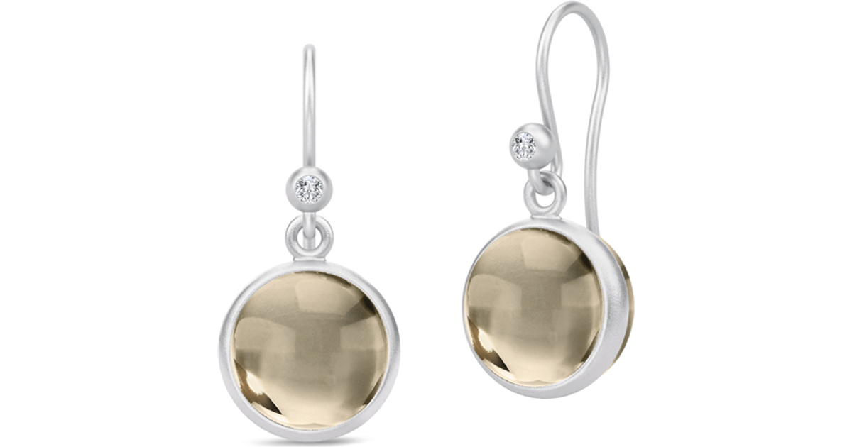 Julie Sandlau Prime Earrings - Silver/Brown • Se priser hos os »