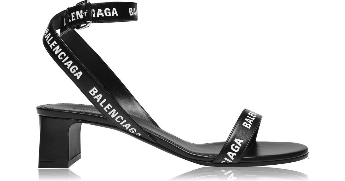 Balenciaga Round Sandal 40mm - Black/White • Se pris