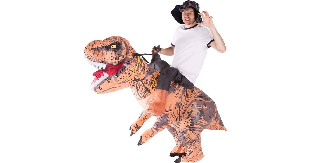 Bodysocks Oppustelig Ridende T-Rex Kostume • Priser »