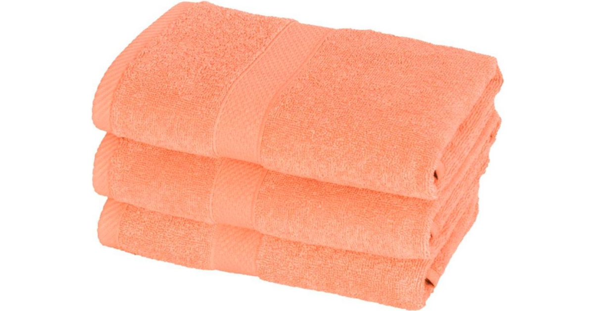 11150-3 Håndklæde Orange (100x50cm) • Se laveste pris nu