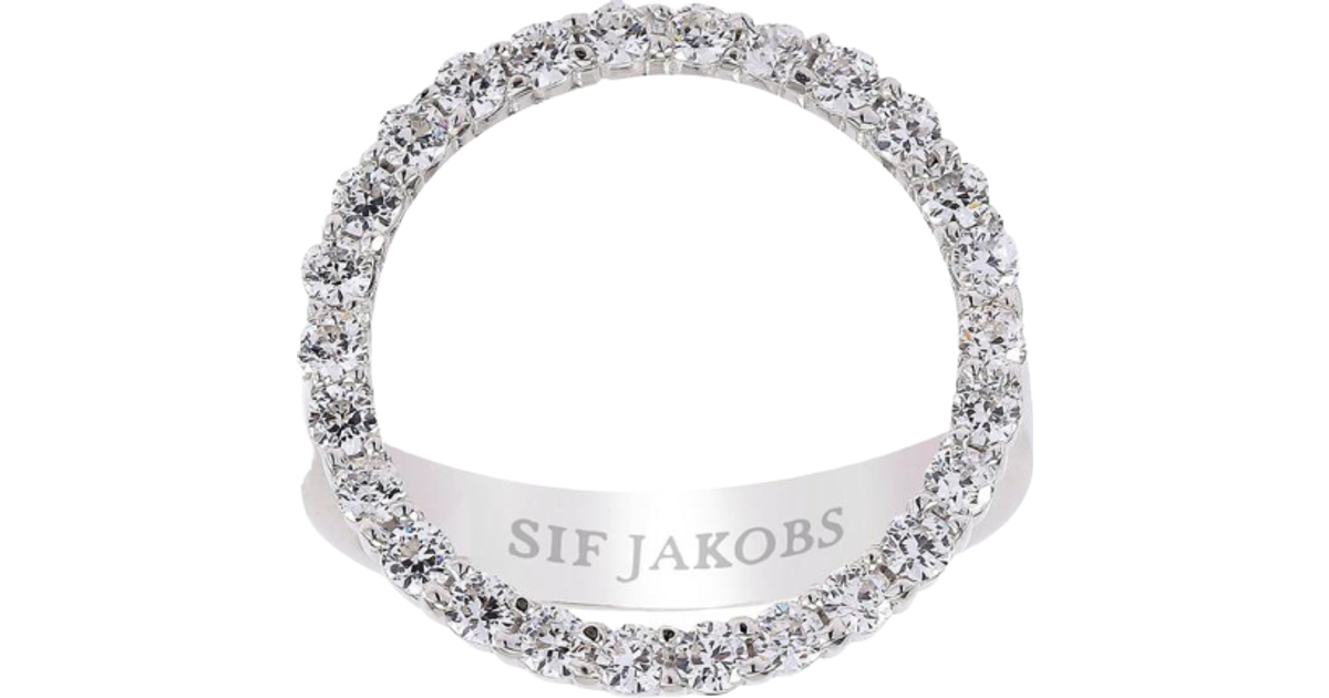 Sif Jakobs Biella Grande Ring - Silver/White • Pris »