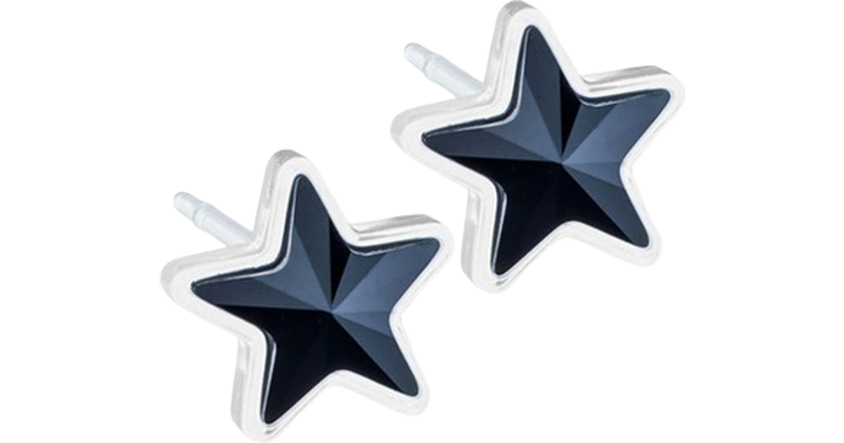 Blomdahl Star Jet Earrings - Black • Se laveste pris nu