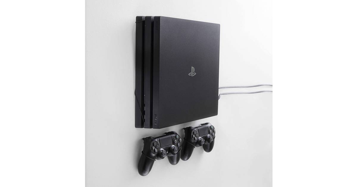 Floating Grip PS4 Pro Console and Controllers Wall Mount - Black • Pris »