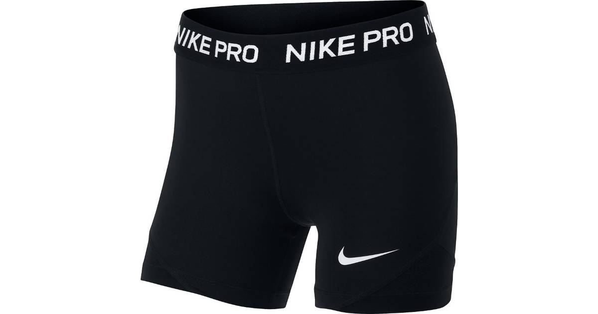 Nike Pro Shorts Kids - Black/White • Se PriceRunner »
