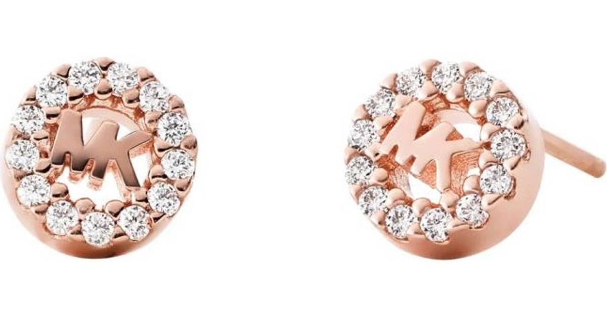Michael Kors Premium Earrings - Rose Gold/White • Se priser hos os »