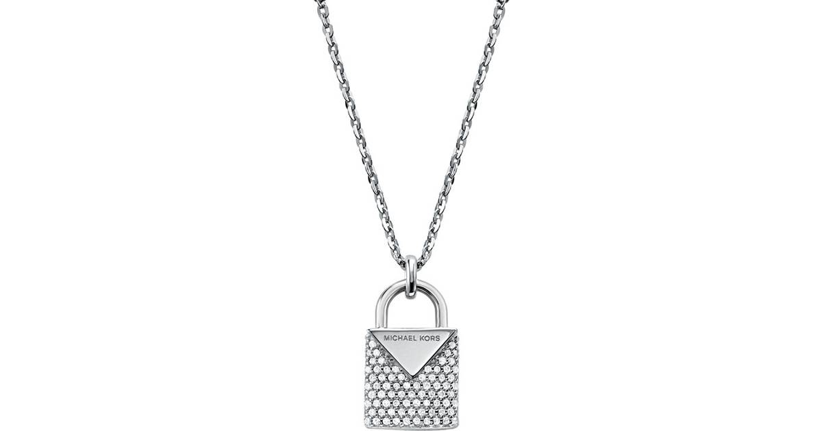 Michael Kors Premium Necklace - Silver/White • Se priser hos os »