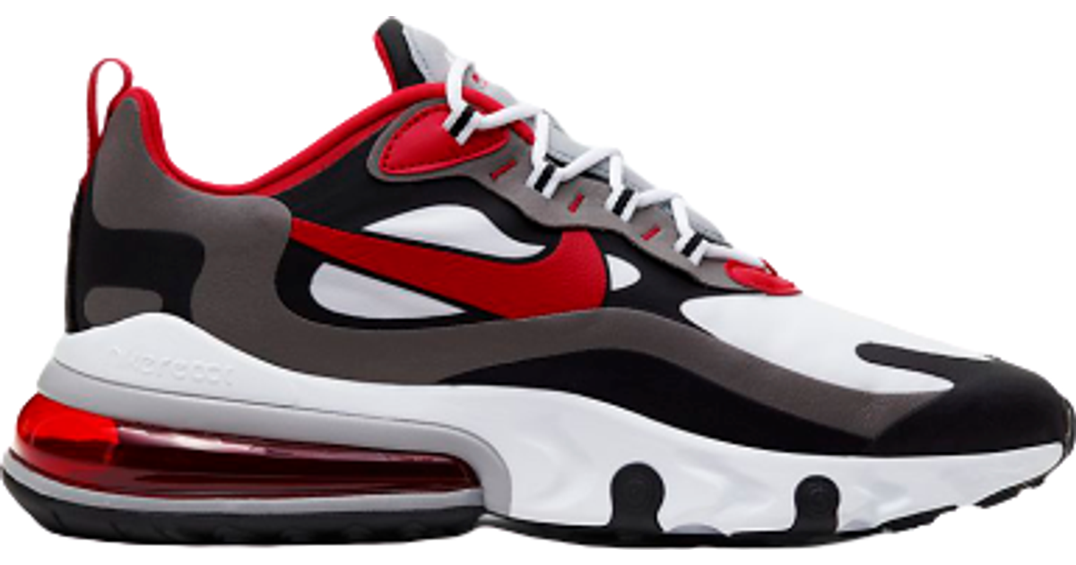 Nike Air Max 270 React M Black White Iron Grey University Red