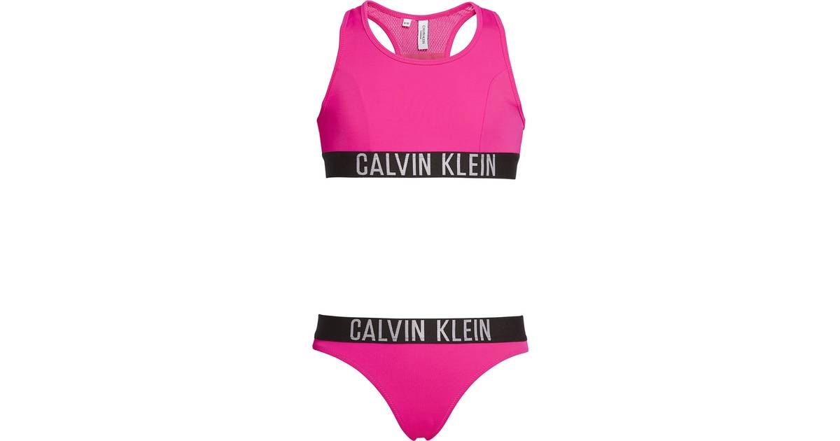 Calvin Klein Bralette Bikini Set - Pink Glo (G80G800294-TZ7) • Pris »