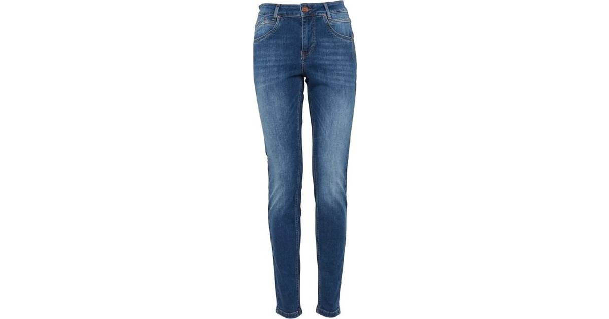 PULZ Jeans Carmen Highwaist Skinny Jeans - Medium Blue Denim • Pris »