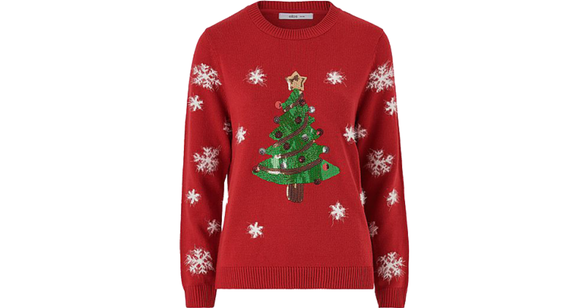 Ellos Tomtie Christmas Sweater - Red/Christmas • Pris »