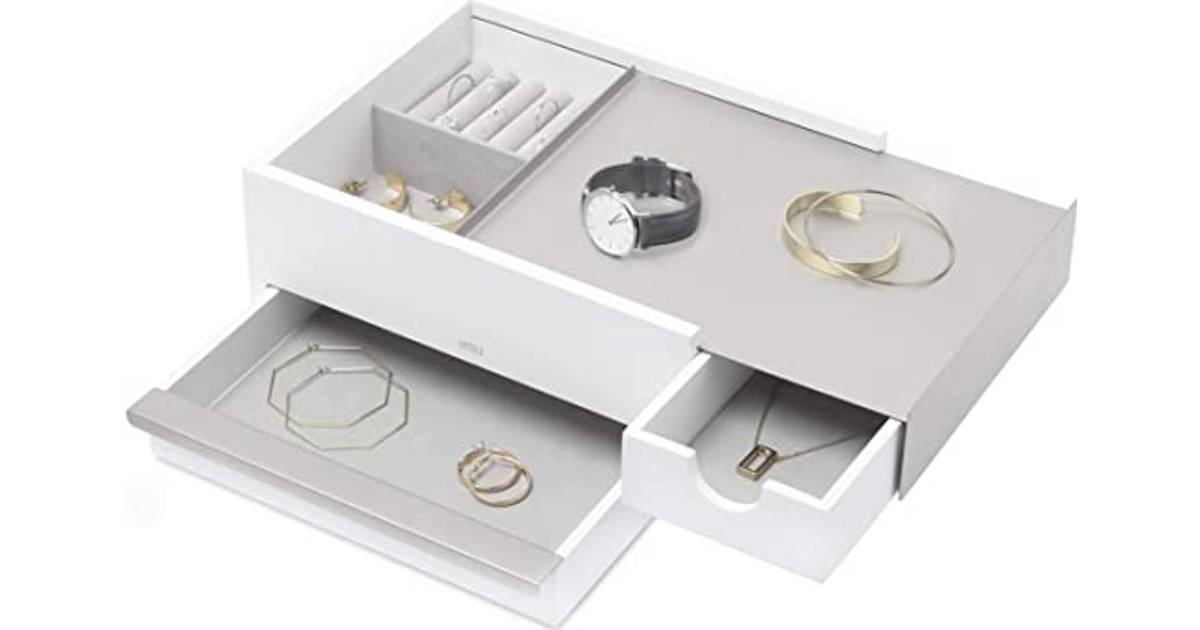 Umbra Stowit Jewellery Box - White/Nickel • Se pris »