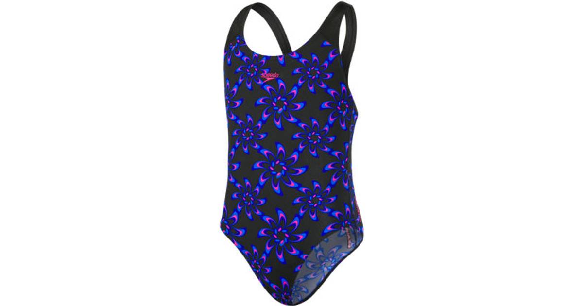 Speedo Allover Splashback Swimsuit - Black/Blue (807386C792) • Pris »