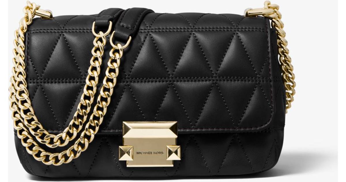Michael Kors Sloan Small Quilted Leather Crossbody Bag - Black • Pris »