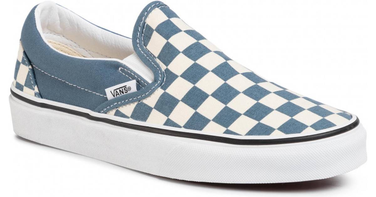 Vans Checkerboard Classic Slip-On - Blue Mirage/True White • Se priser nu »
