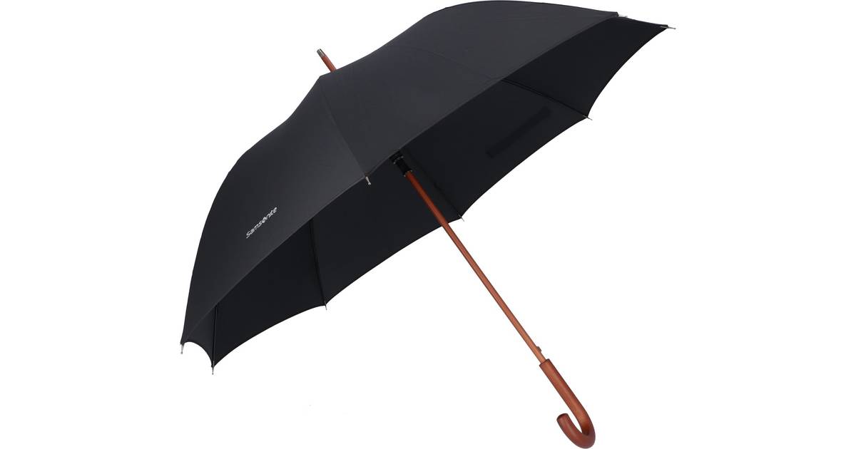 Samsonite Wood Classic S Walking Umbrella Black (108980-1041) • Pris »