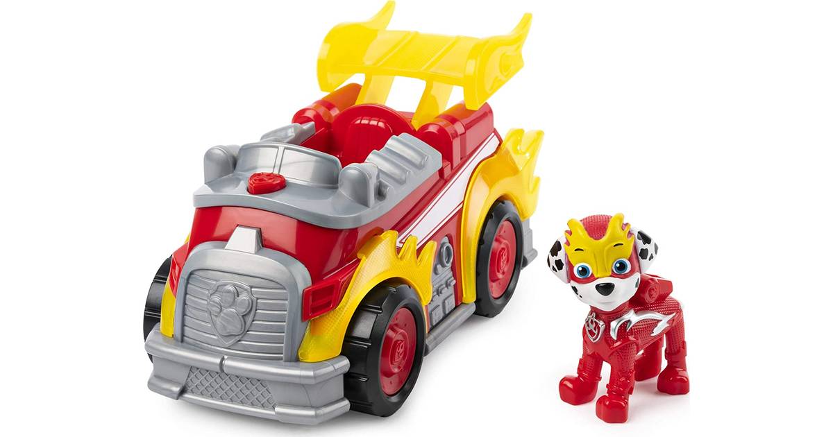 Spin Master Paw Patrol Mighty Pups Super Paws Marshall Deluxe Vehicle •  Pris »