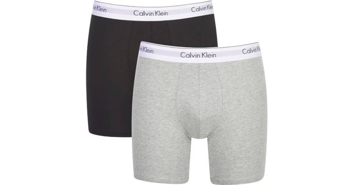 Calvin Klein Trunks Modern Cotton 2-pack - Heather Grey/Black • Pris »