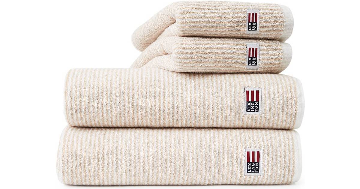 Lexington Original Badehåndklæde Hvid, Beige (150x100cm) • Pris »