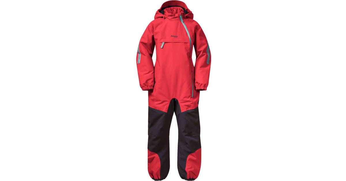 Bergans Kid's Lilletind Insulated Coverall - Light Dahlia Red/Solid  Charcoal/Light Greenlake (7983)