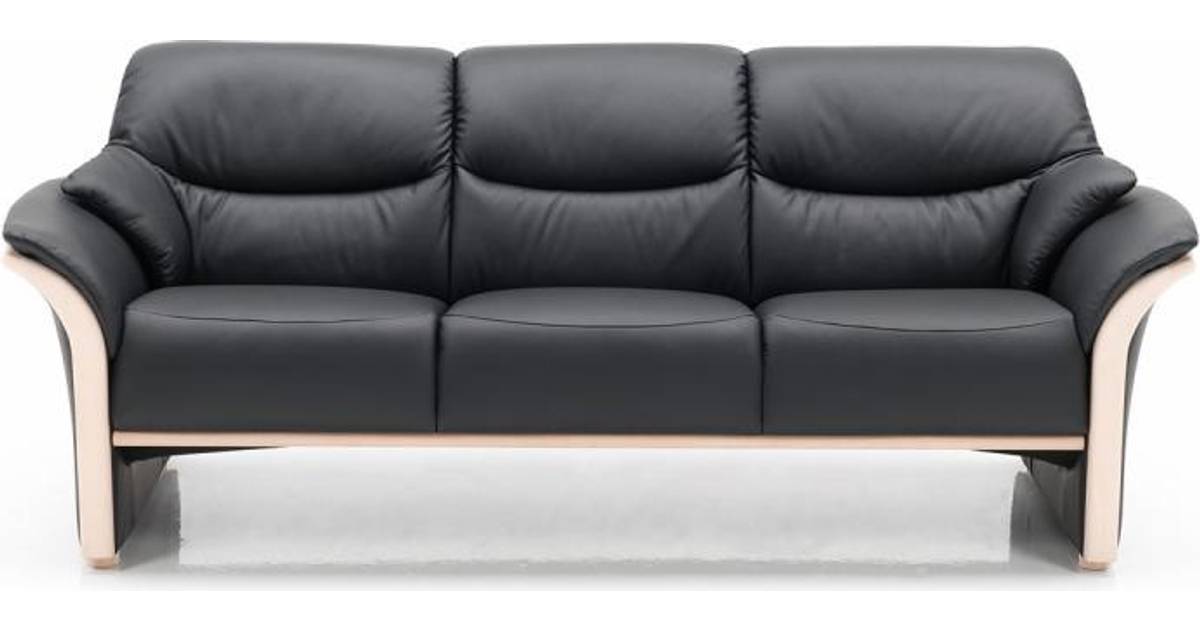 Hjort Knudsen Rugby 220cm Leather Sofa 3 pers. • Pris »