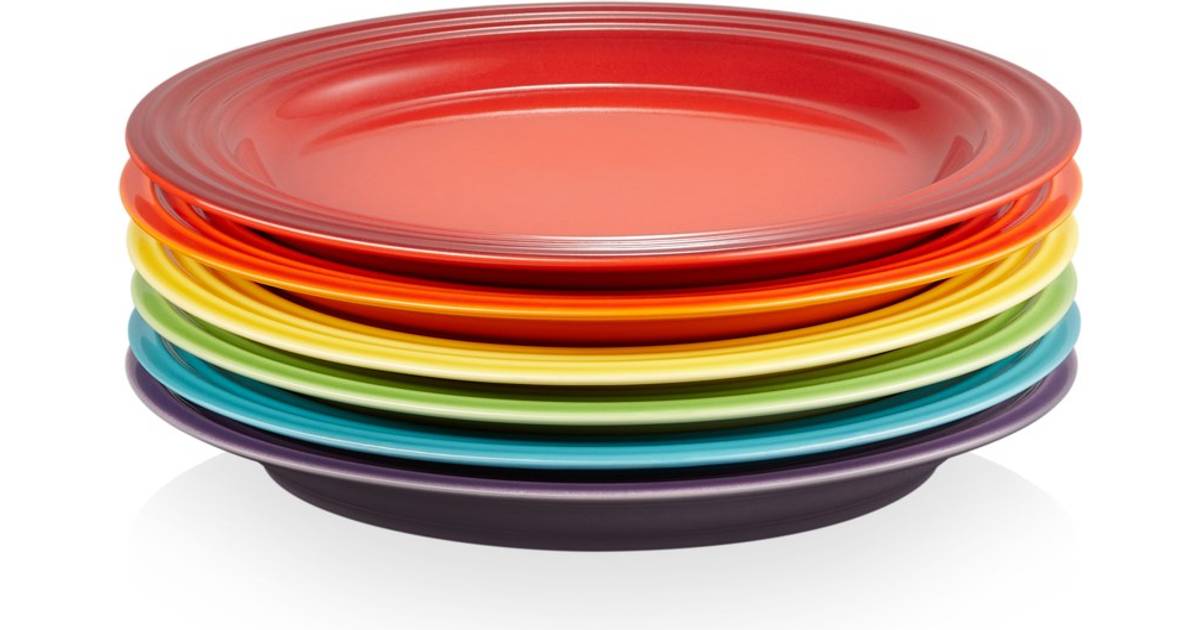 Le Creuset Rainbow Desserttallerken 22 cm 6 stk • Pris »