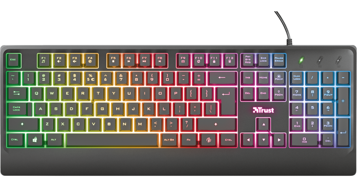 Trust Ziva Gaming Rainbow LED Keyboard (Nordic) • Pris »