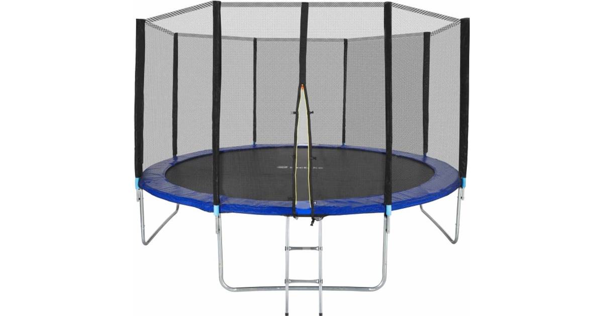 Tectake Garfunky Trampoline 396cm + Safety Net + Ladder • Pris »