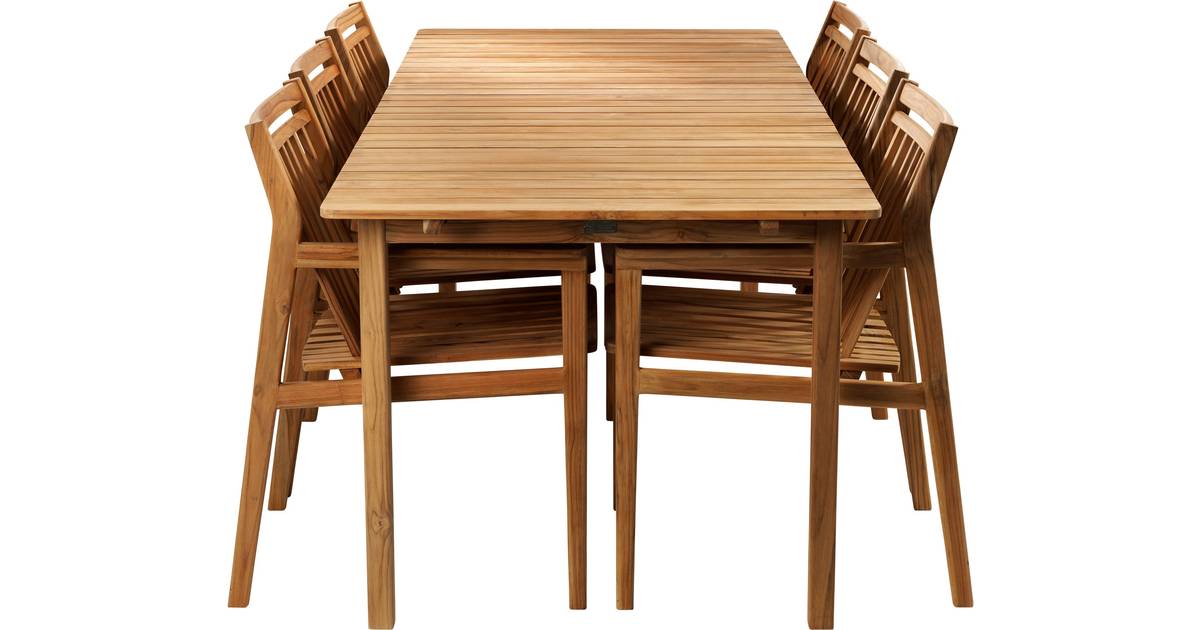 FDB Møbler Sammen Havemøbelsæt, 1 borde inkl. 6 stole • Pris »