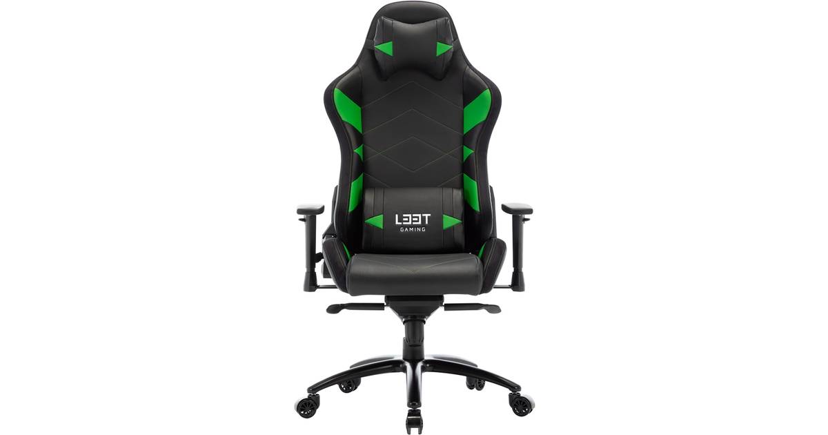 L33T Elite V4 Gaming Chair - Black/Green • Se pris »