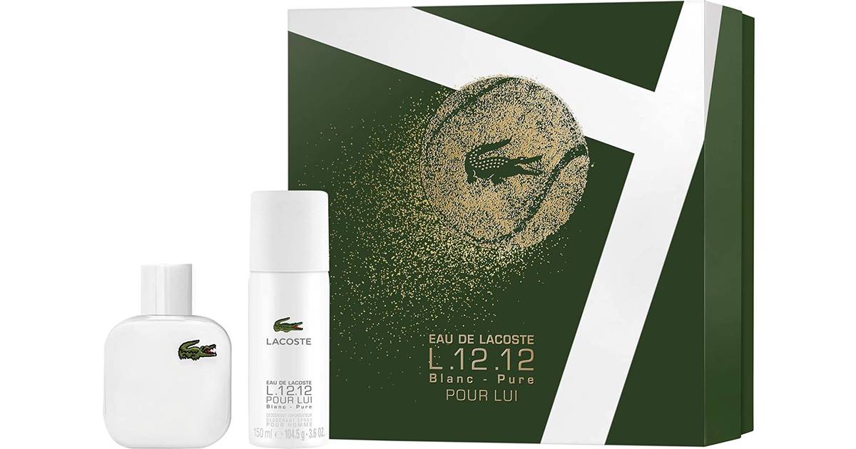 Lacoste L.12.12 Blanc Gift Set EdT 50ml + Deo Spray 150ml • Pris »