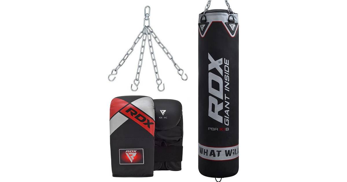RDX Punching Bag with Mitts Set 20kg • PriceRunner »