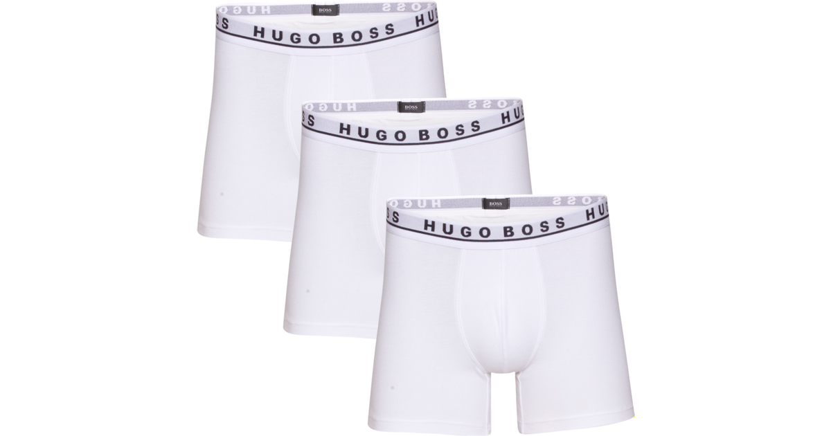 Hugo Boss Stretch Cotton Boxer 3-pack - White • Pris »