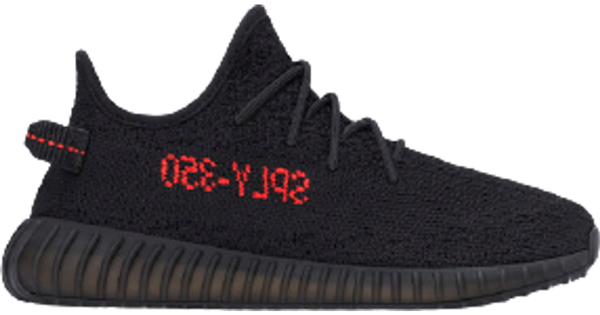 Adidas Kid's Yeezy Boost 350 V2 - Core Black/Core Black/Red