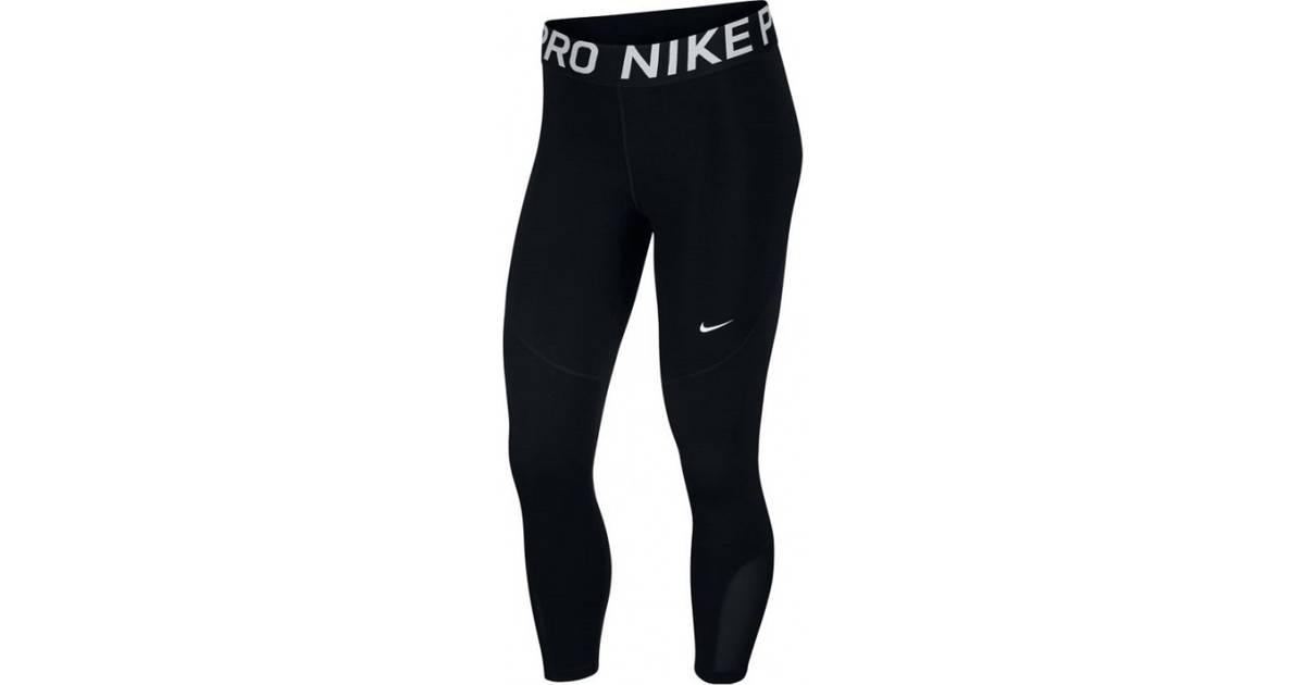 Nike Pro Crops Women - Black/White • Se PriceRunner »