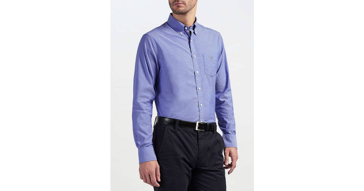 Gant Plain Broadcloth Shirt - Yale Blue • Se priser »