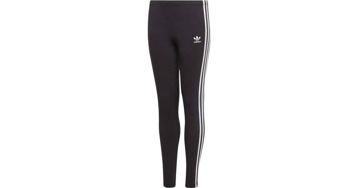 Adidas Girl's 3-Stripes Leggings - Black/White (ED7820)