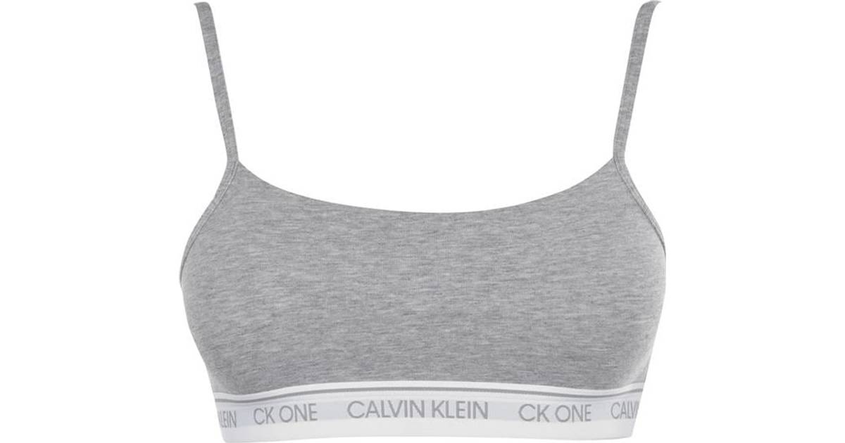 Calvin Klein CK One Unlined Bralette - Grey Heather • Pris »