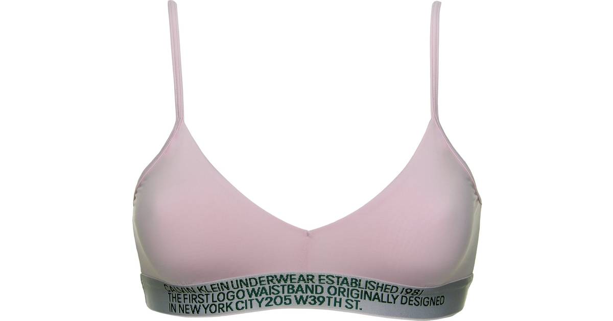 Calvin Klein Statement 1981 Cotton Stretch Unlined Reversible Bralette -  Light Pink • Pris »