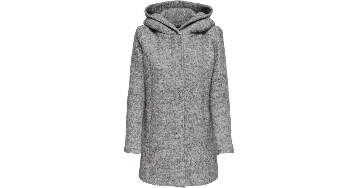 Only Sedona Wool Blend Coat - Grey/Light Grey Melange • Pris »