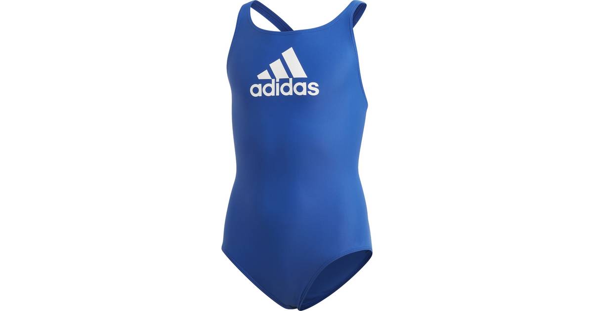 Adidas Girl's Badge of Sport Swimsuit - Royal Blue/White (GE2037)