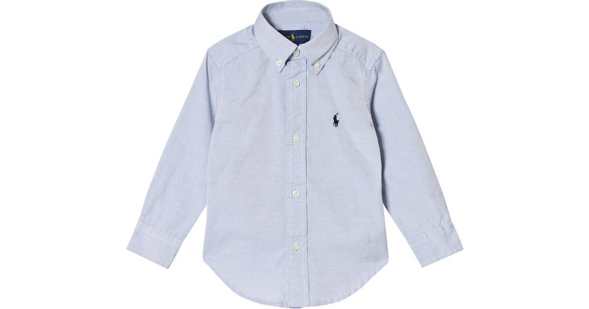 Ralph Lauren Boys Custom Fit Oxford Shirt - Blue • Pris »