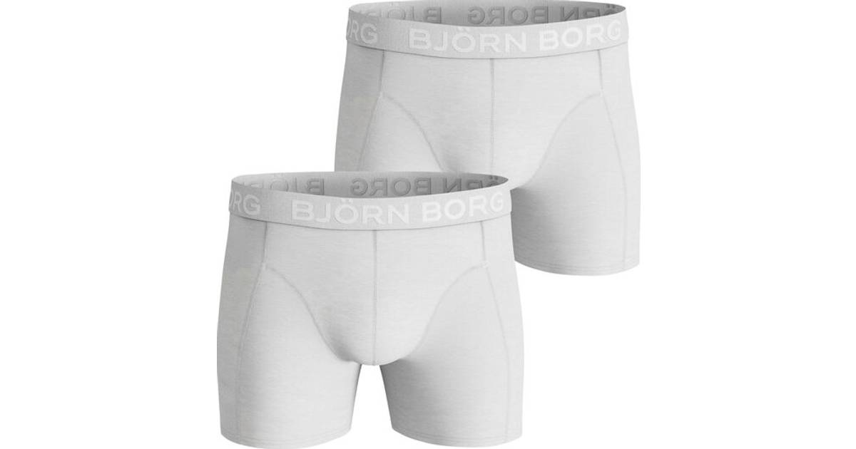 Björn Borg Solid Cotton Stretch Shorts 2-pack - Brilliant White • Pris »