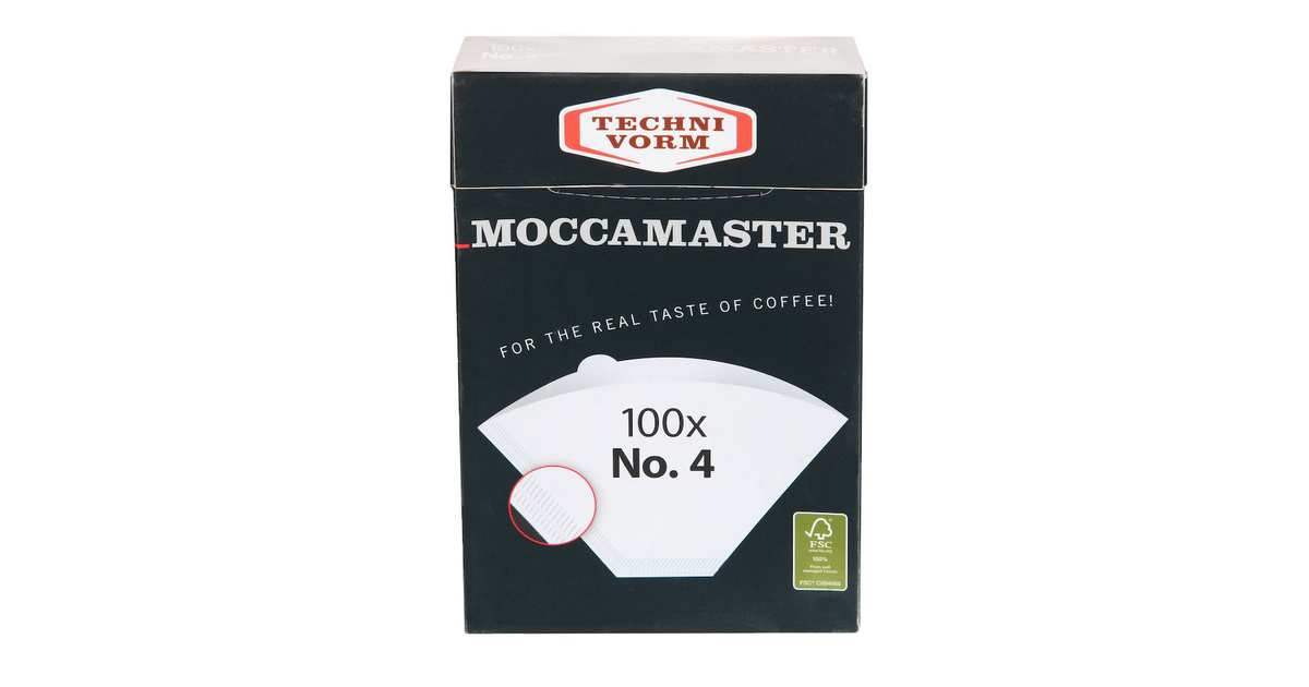 Moccamaster Originale Kaffefiltre str. 1x4 - 100 stk. • Pris »