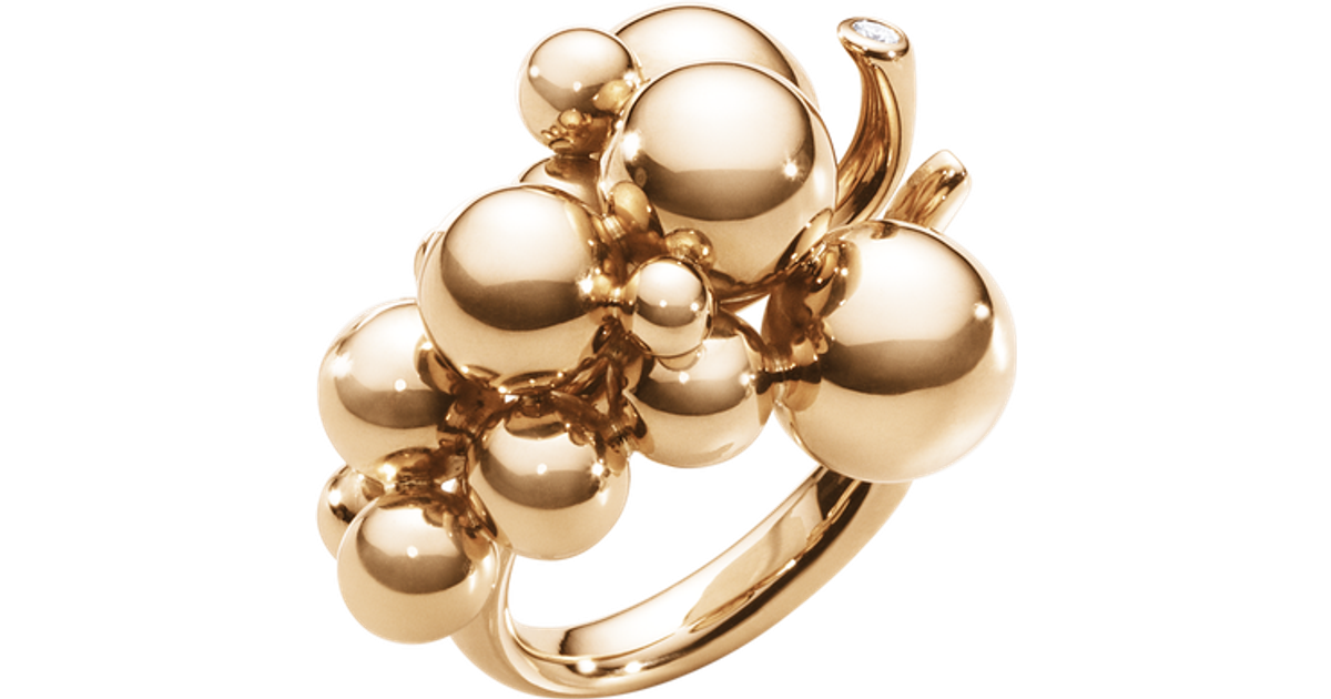 Georg Jensen Moonlight Grapes Large Ring - Rose Gold/Diamonds