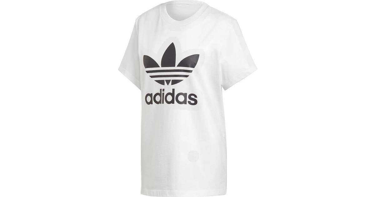 Adidas Originals Boyfriend Trefoil T-shirt - White • Pris »