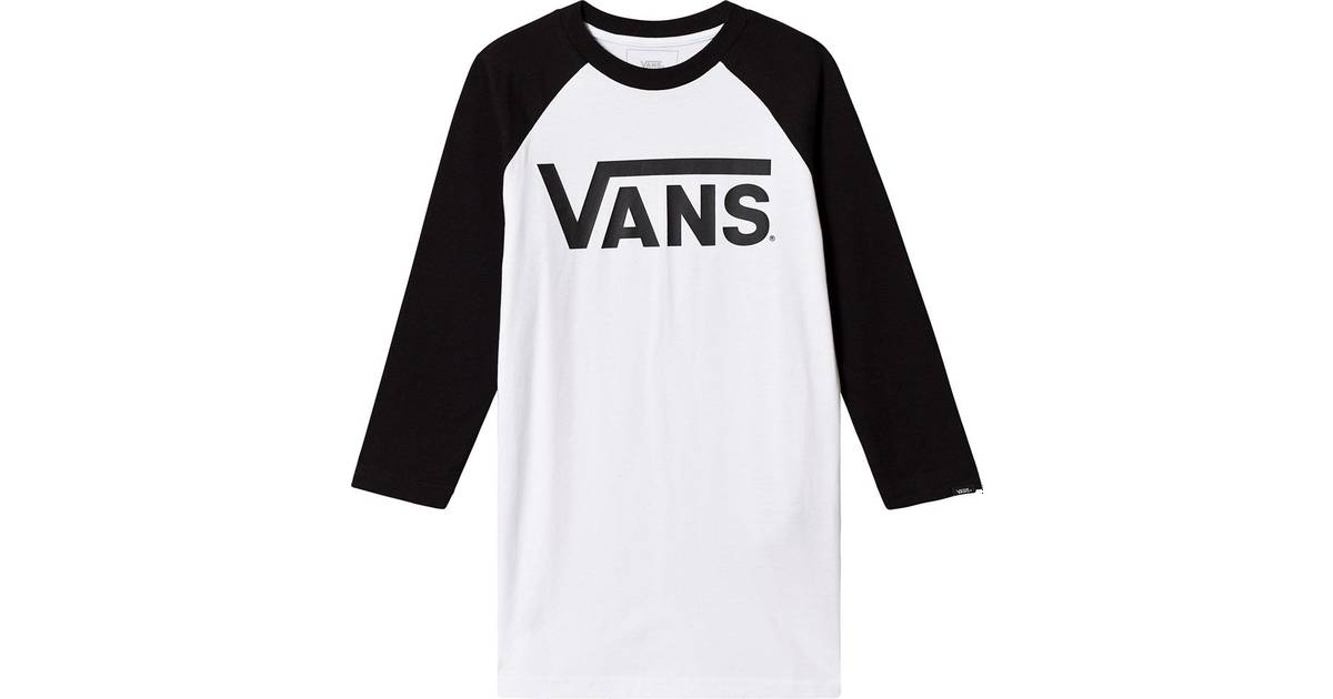 Vans Kid's Classic Raglan T-Shirt - White/Black (VN0003P3YB2) • Pris »