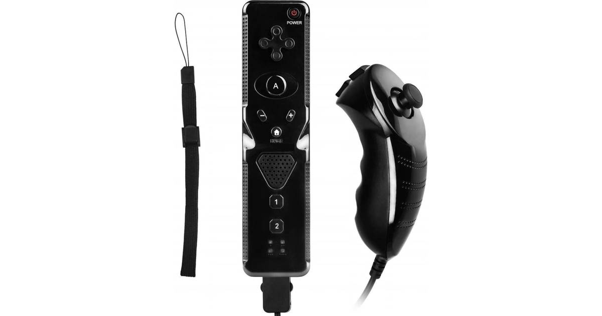 INF Wii/Wii U Remote and Nunchuk Controller - Black • Pris »