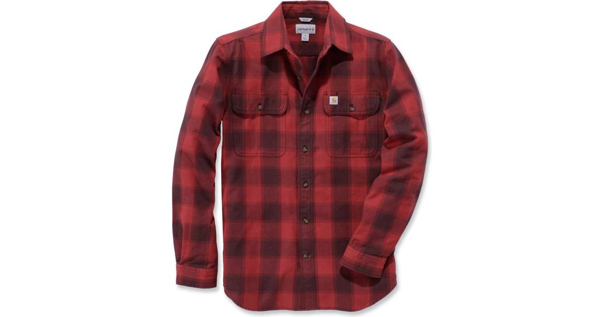 Carhartt Hubbard Slim Fit Flannel Shirt - Dark Crimson • Pris »