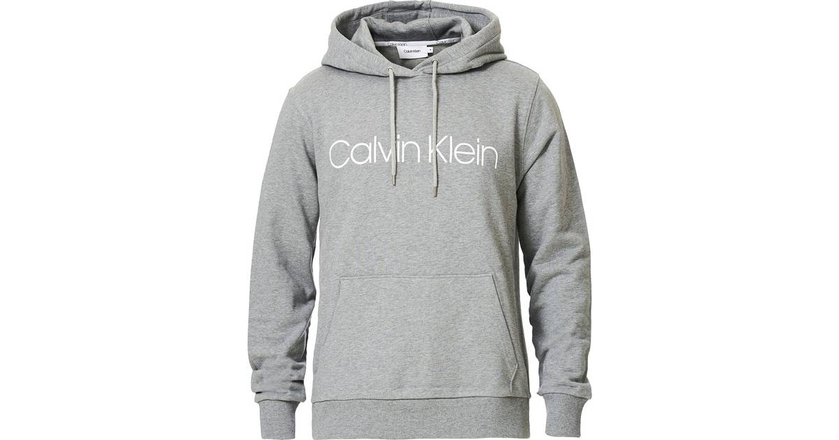 Calvin Klein Front Logo Hoodie - Mid Gray Heather • Pris »