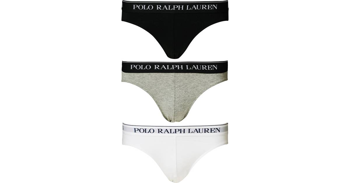 Polo Ralph Lauren Classic Briefs 3-pack - Black/Grey/White • Pris »